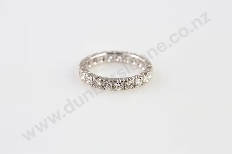 All Platinum 21stone Diamond Eternity Band Image 1++