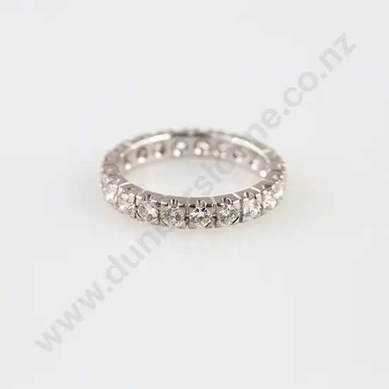 All Platinum 21stone Diamond Eternity Band