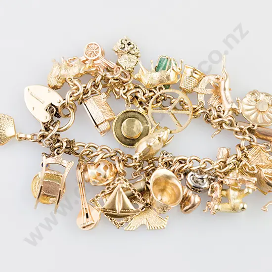 9ct Curb Link Charm Bracelet