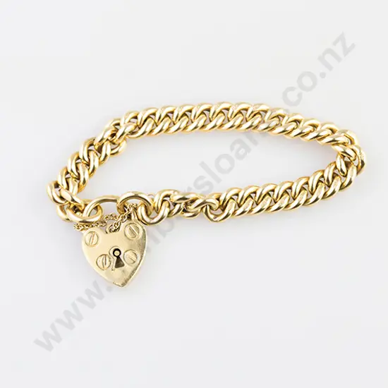 18ct Heavy Curb Link Bracelet