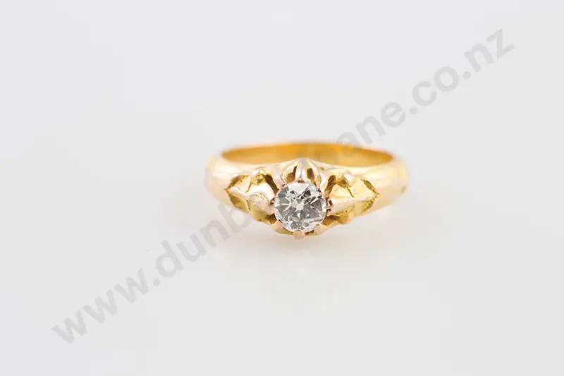 18ct Solitaire Diamond Ring Image 1++