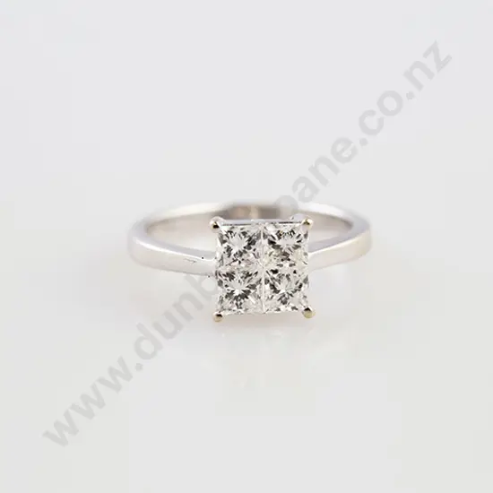 18ct White Gold Four Stone Diamond Ring