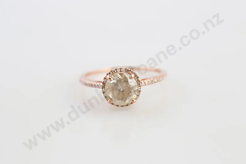 10ct Rose Gold Solitaire Diamond Ring Image 1++