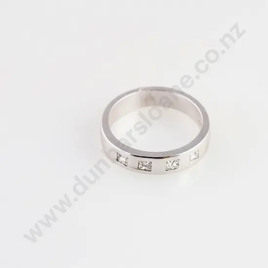 18ct White Gold Four Stone Diamond Eternity Band