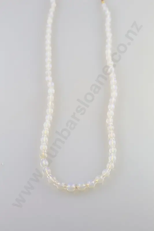 Single Strand South Australian 'Jelly Opal' Bead Necklace Image 1++