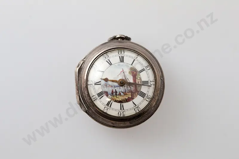 GeoIII Silver Pear Cased Pocket Watch Image 1++
