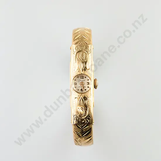 Vintage 18ct Onsa Ladies Wrist Watch