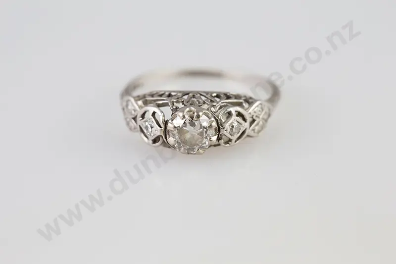 All Platinum Solitaire Diamond Ring Image 1++