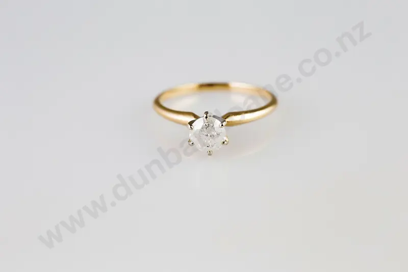 14ct Solitaire Diamond Ring Image 1++