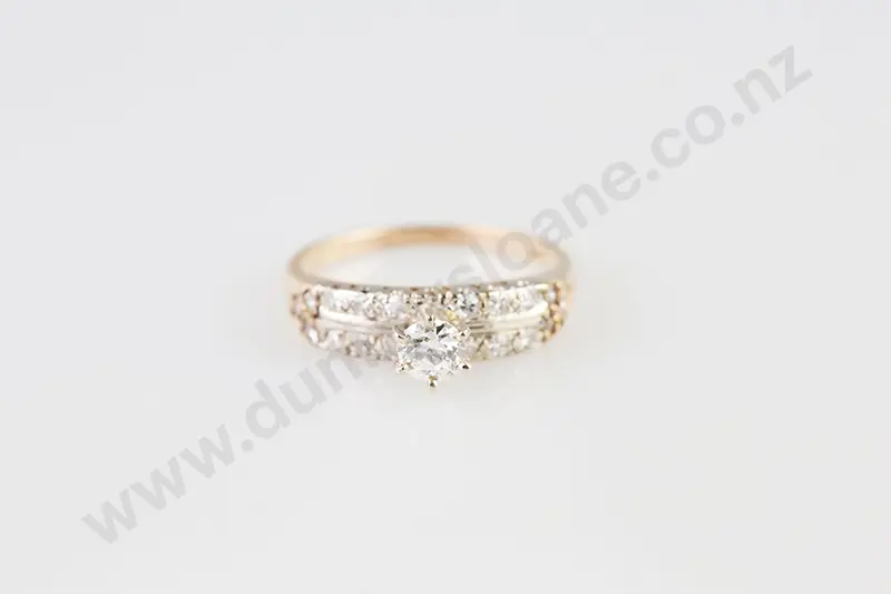 14ct Solitaire Diamond Ring Image 1++