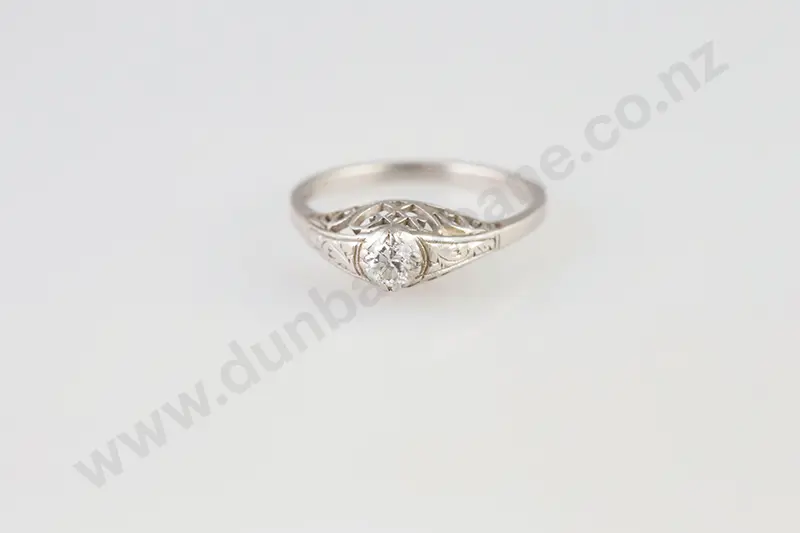 All Platinum Solitaire Diamond Ring Image 1++