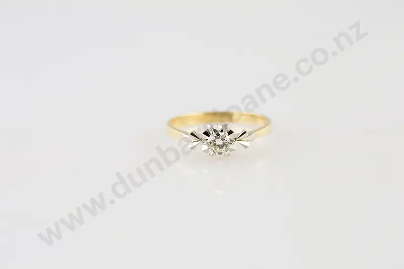 18ct Solitaire Diamond Ring Image 1++