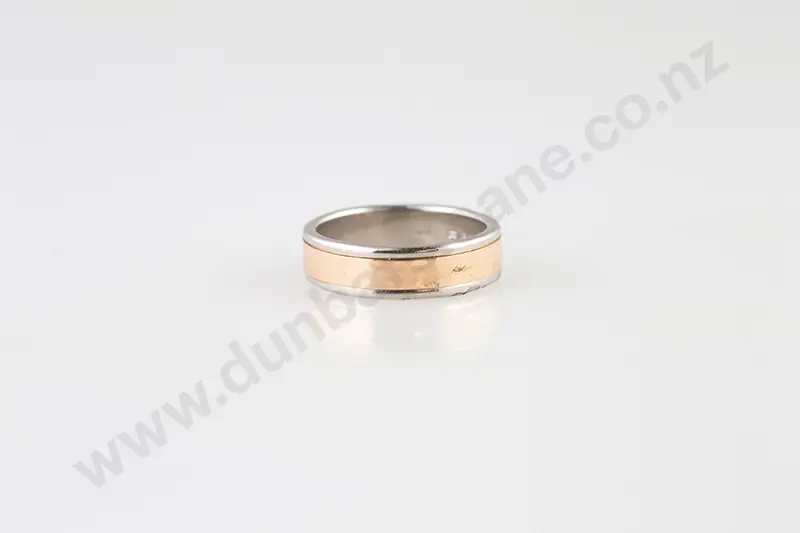 Palladium & 18ct Wedding Band Image 1++