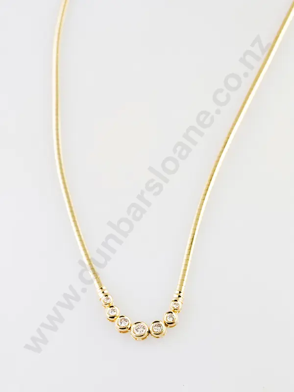 14ct Seven Stone Diamond Necklet Image 1++