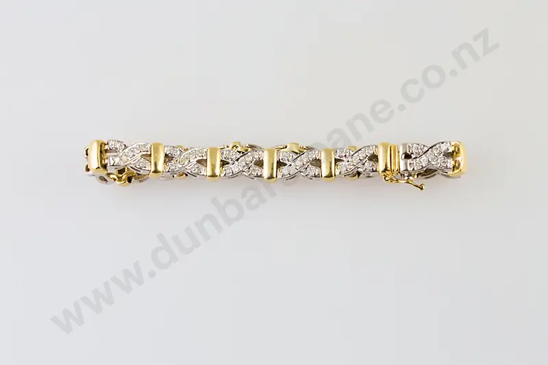 14ct 91stone Diamond Bracelet Image 1++