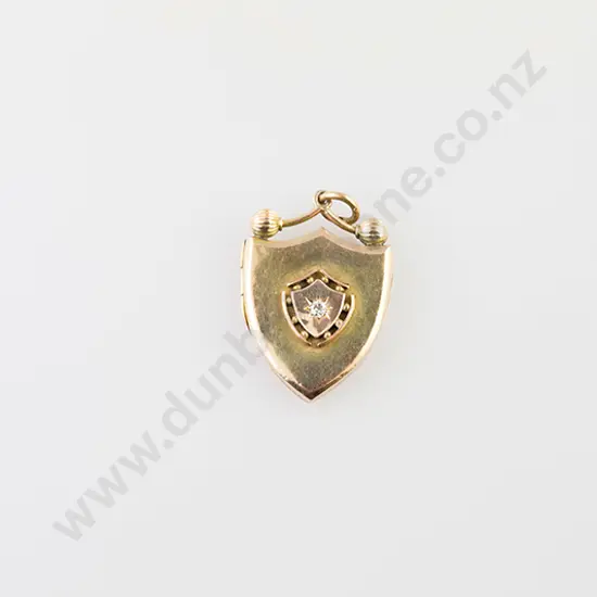 Late Victorian 9ct Shield Photo Locket