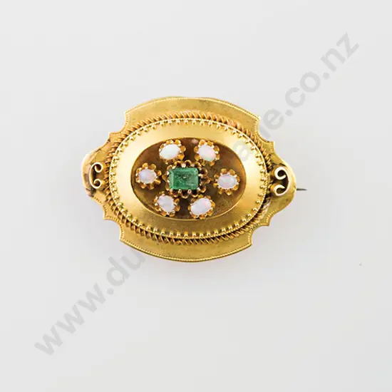 Late Victorian 15ct Target Brooch