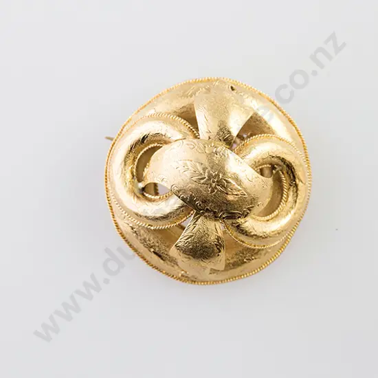 Victorian 18ct Target Brooch