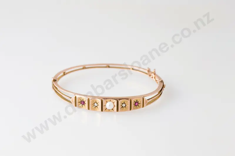 Edwardian 9ct Five Stone Pearl Image 1++