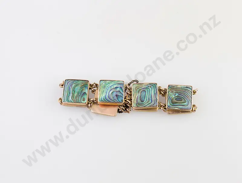 9ct Mounted Paua Bracelet Image 1++