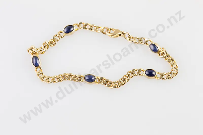 9ct Flat Curb Link Bracelet Image 1++