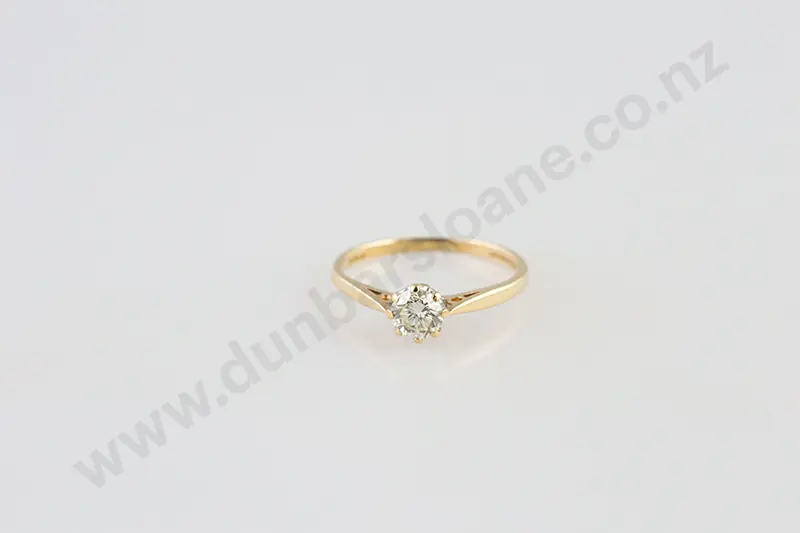 18ct Solitaire Diamond Ring Image 1++