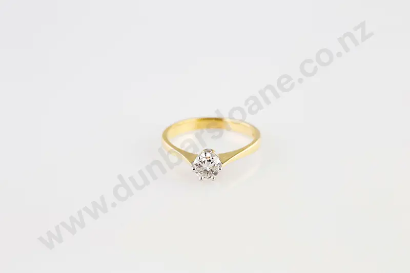 18ct Solitaire Diamond Ring Image 1++