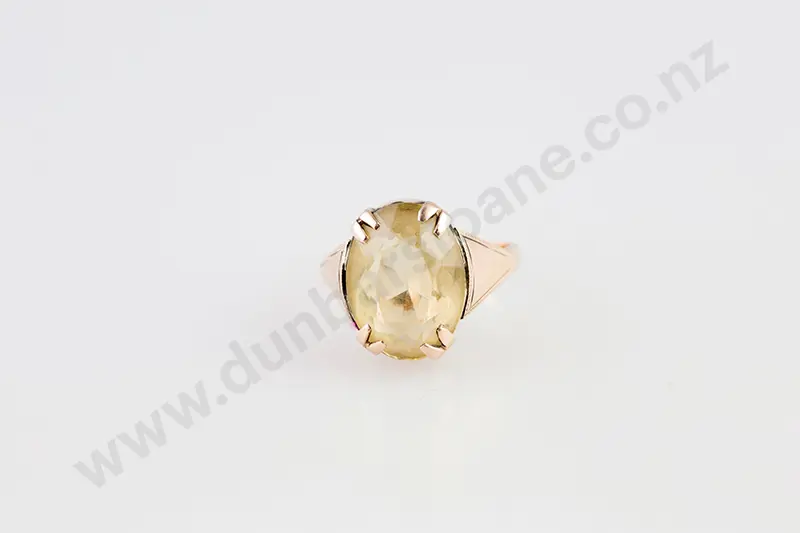 9ct Single Pale Citrine Dress Ring Image 1++