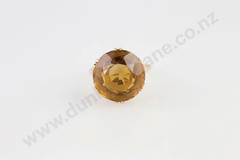 9ct Single Madeira Citrine Dress Ring Image 1++