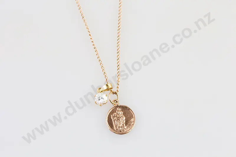 9ct St Christopher Pendant Charm Image 1++