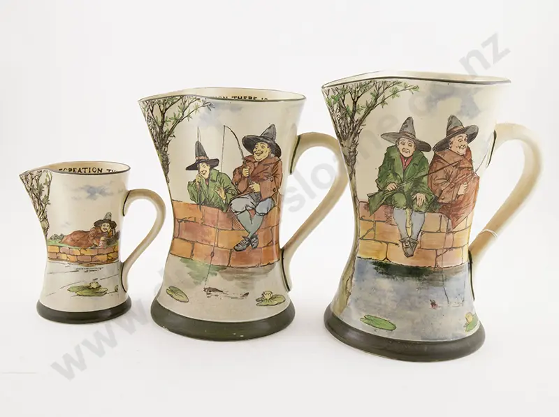 Three Graduated Royal Doulton Ale Jugs Image 1++