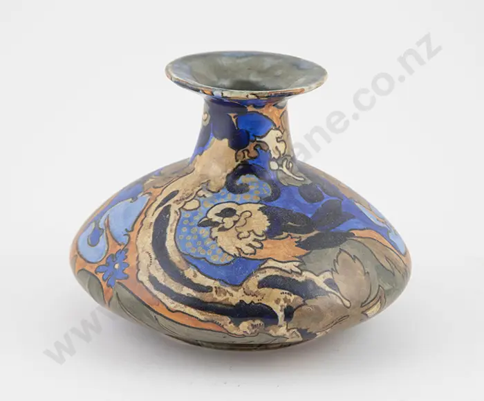 Bursley Ware Art Deco Squat Spherical Vase "Amstel" design by Frederick Rhead Image 1++