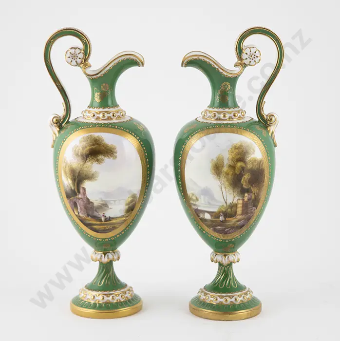 Pair Royal Worcester Ewers Image 1++