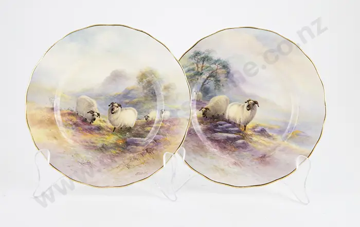 Pair Royal Worcester Side Plates Image 1++