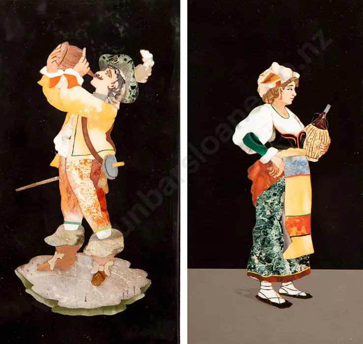 Framed Pietra Dura Tiles Image 1++