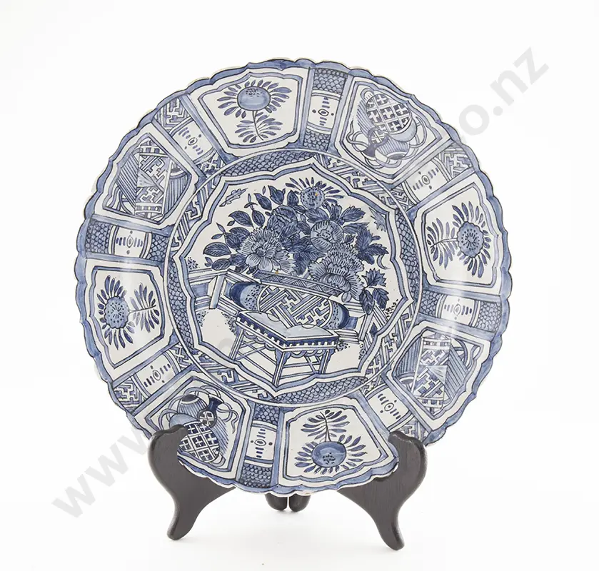 C19th German Hanau Delft Charger Image 1++