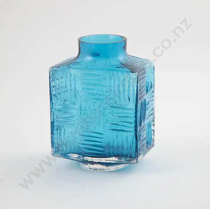 Whitefriars Encased Glass 'Stitched Cube' Vase Image 1++