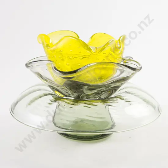 Whitefriars Optical Posy Bowl and Two Dishes