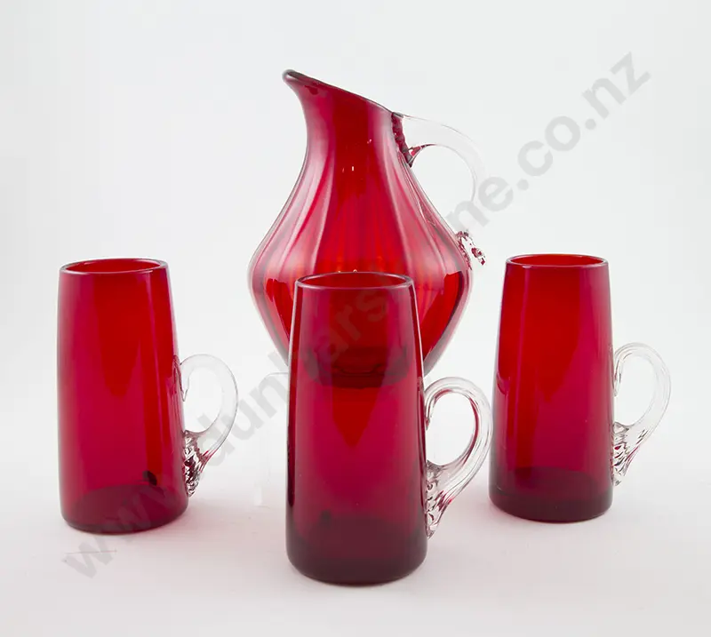 Whitefriars Ewer and Three Mugs Image 1++