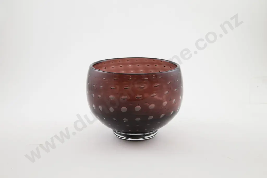 Whitefriars Amethyst Bubble Rose Bowl Image 1++
