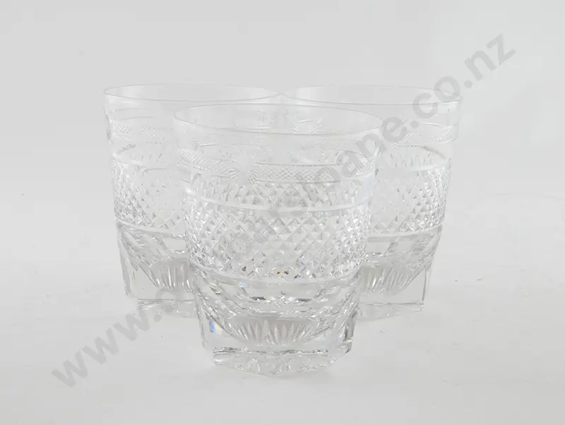 Set of 10 Webbs Heavy Crystal Tumblers Image 1++