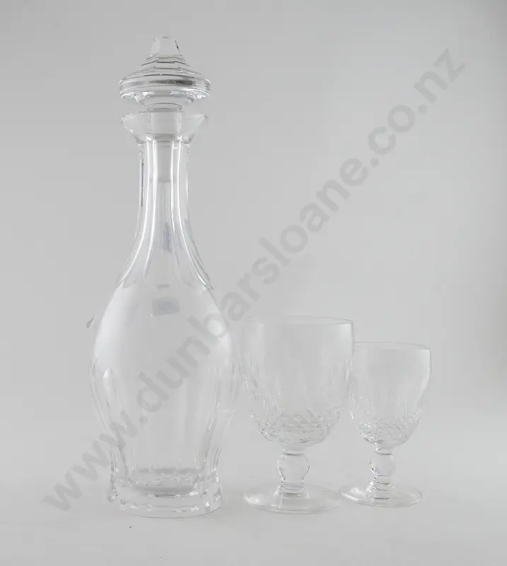 Waterford Sheila Pattern Decanter, 9 Goblets Image 1++