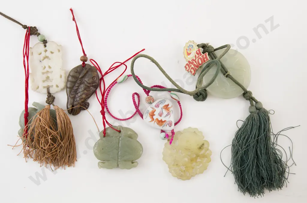 Collection of Five Jade Panels and VArious Image 1++