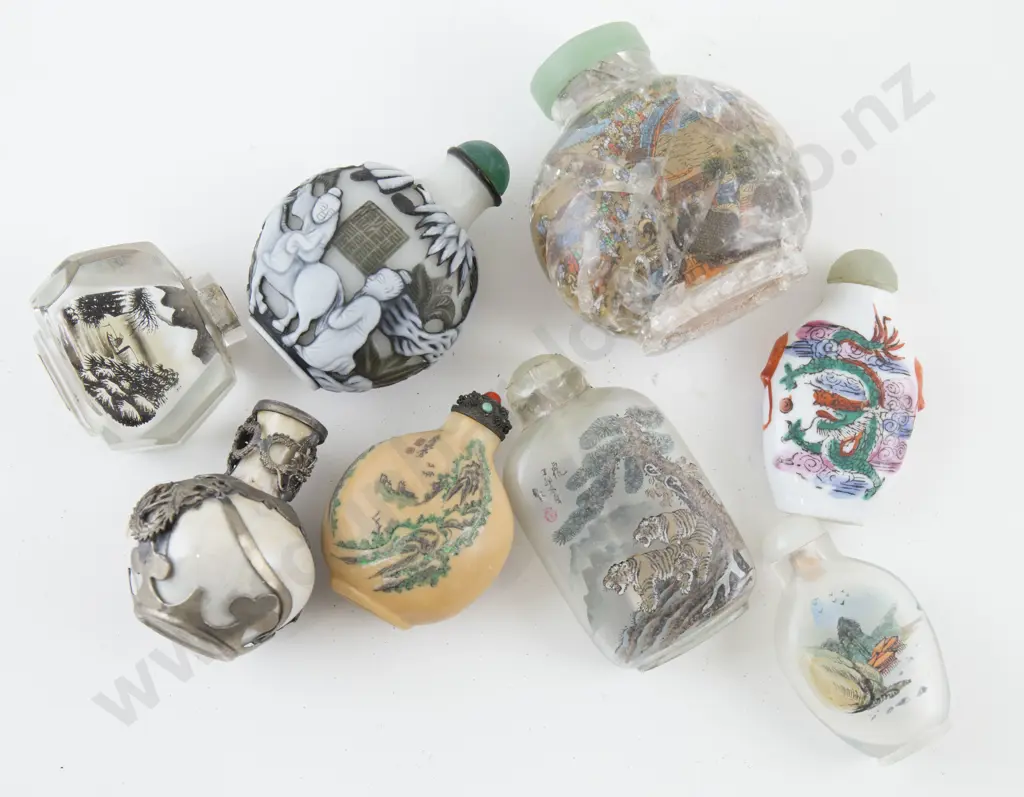 Eight Various Snuff Bottles Image 1++