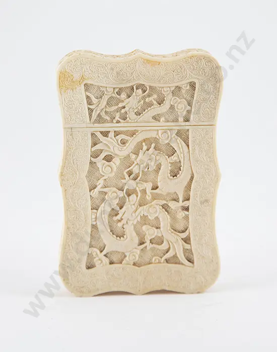 Carved Ivory Calling Card Case Image 1++