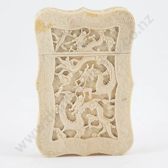 Carved Ivory Calling Card Case