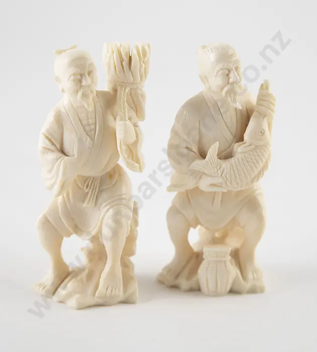 Two Carved Ivory Figures Image 1++