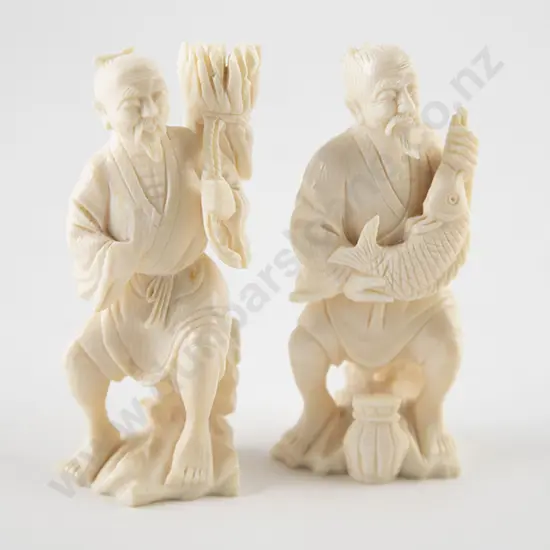 Two Carved Ivory Figures