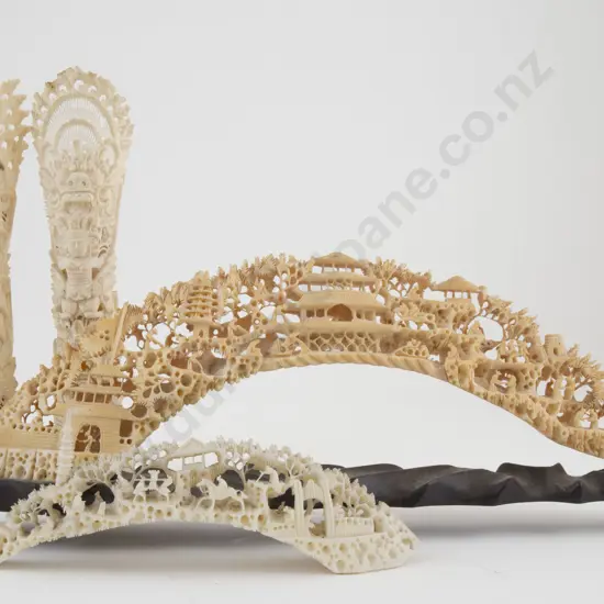 Carved Ivory Village Bridge and Others (4)