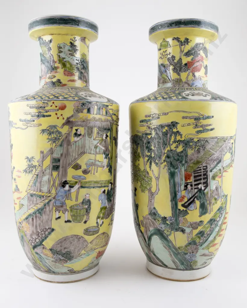 Pair Large Mantel Vases Image 1++